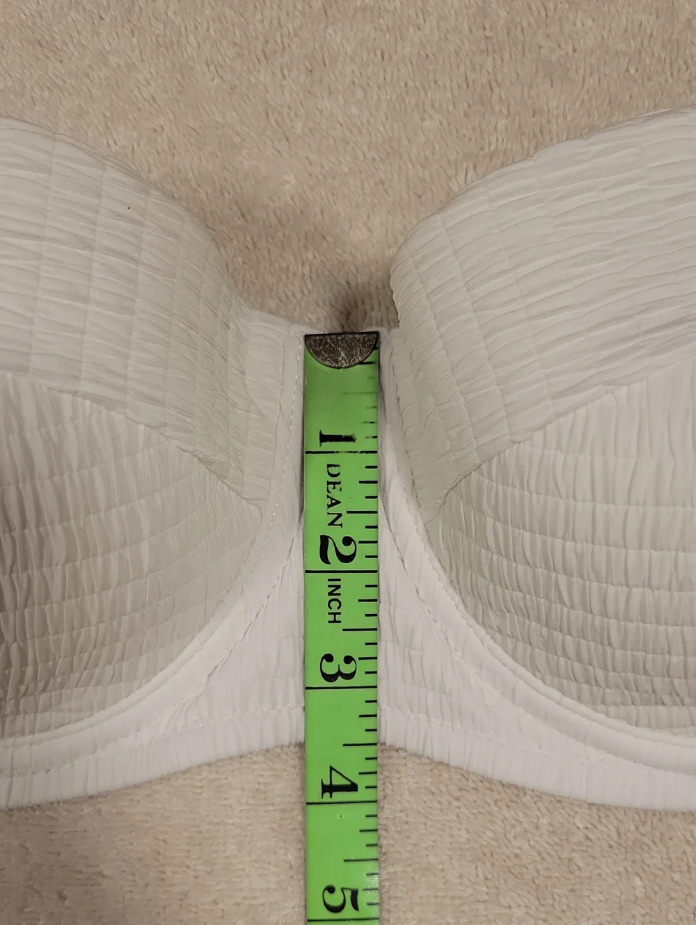 DKNY White Strapless Bandeau Bikini Top